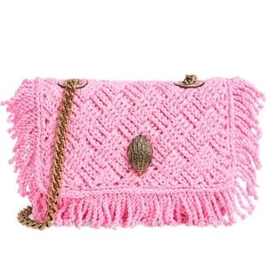 Kurt Geiger London Pink Purse Textured Crossbody Bag